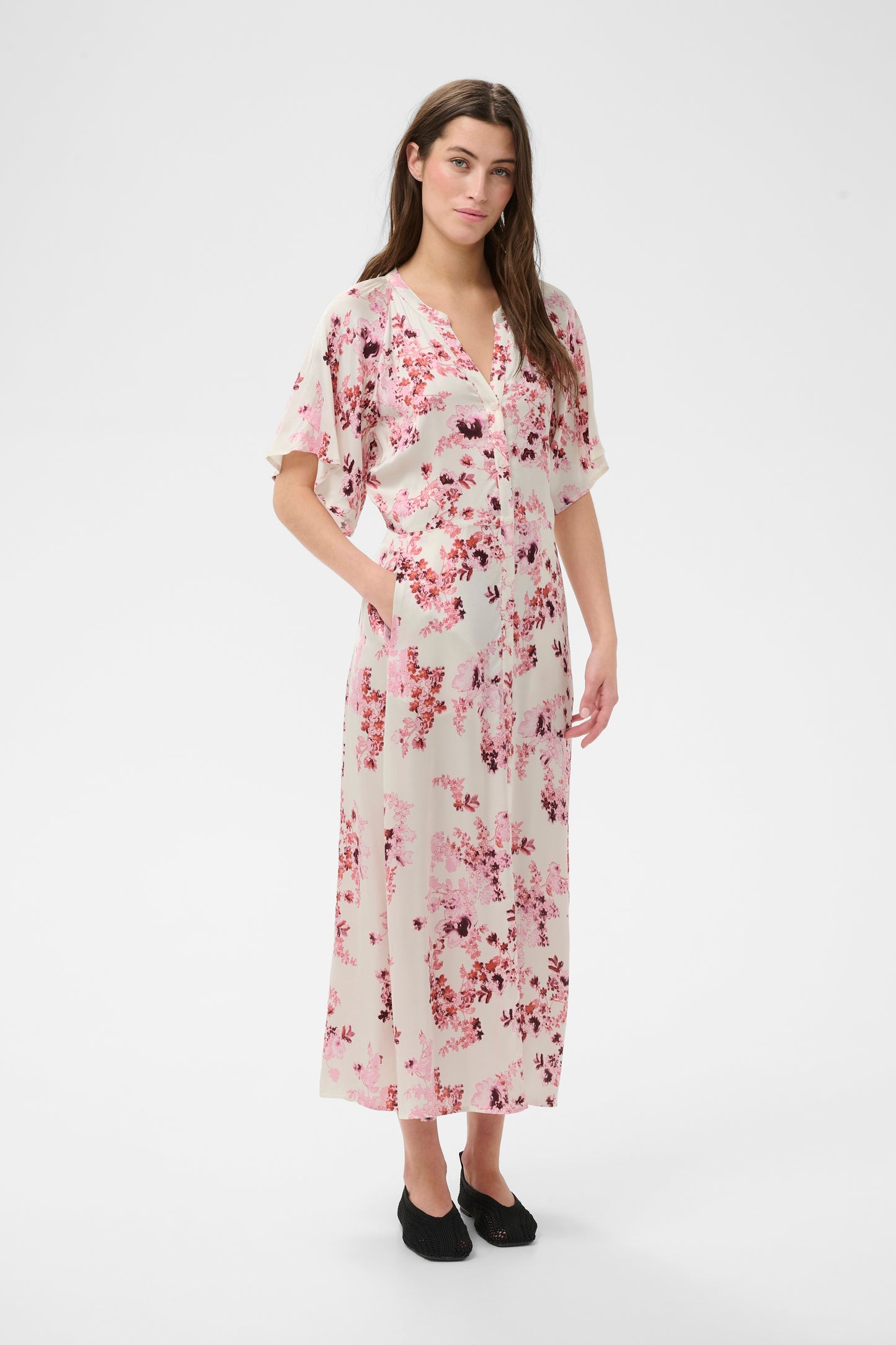 Part Two Alaja Pink Shaddow Flower Print Dress