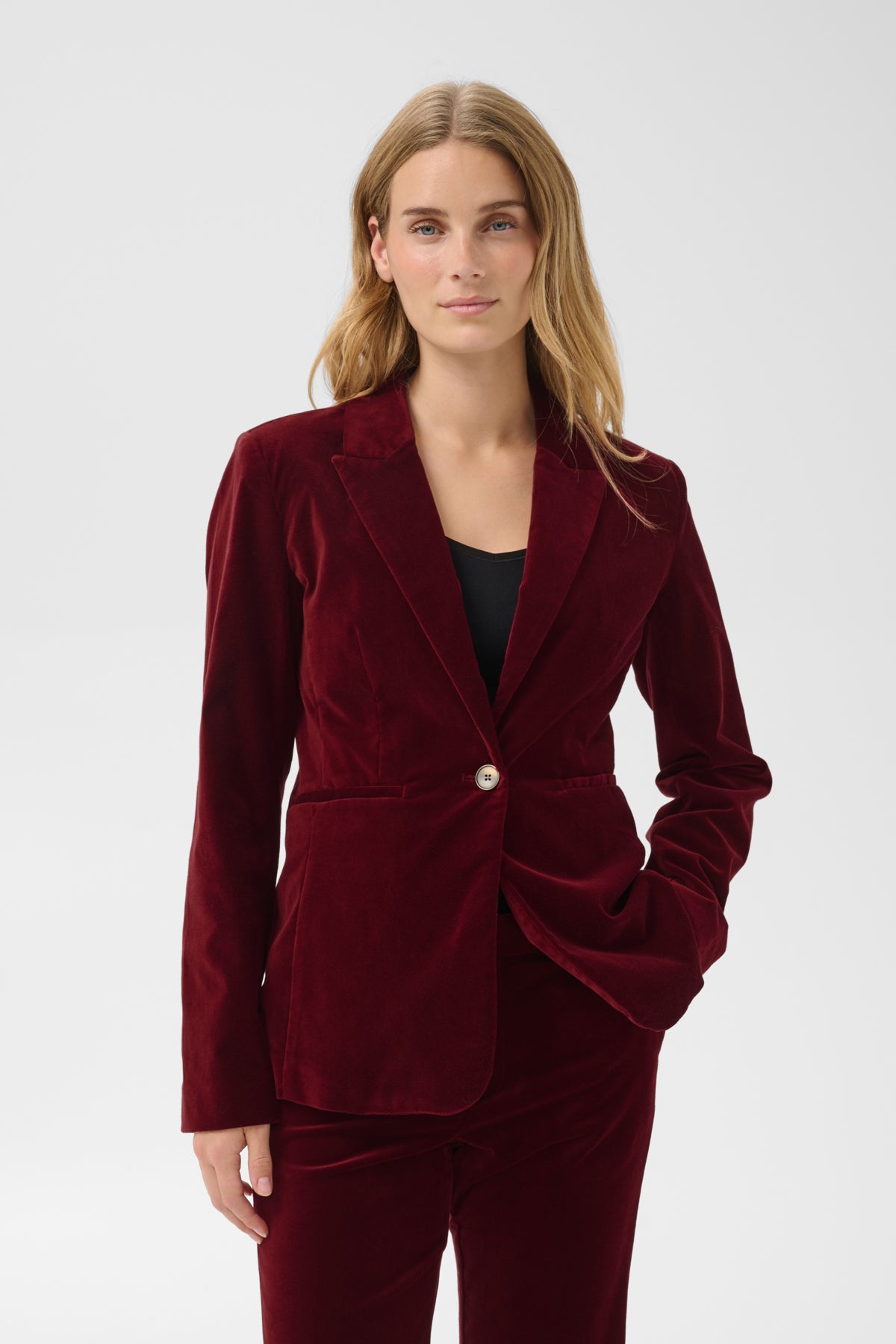 Part Two Dahlia Biking Red Blazer