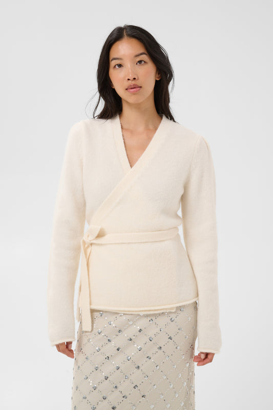Part Two Dumitra Eggnog Cardigan