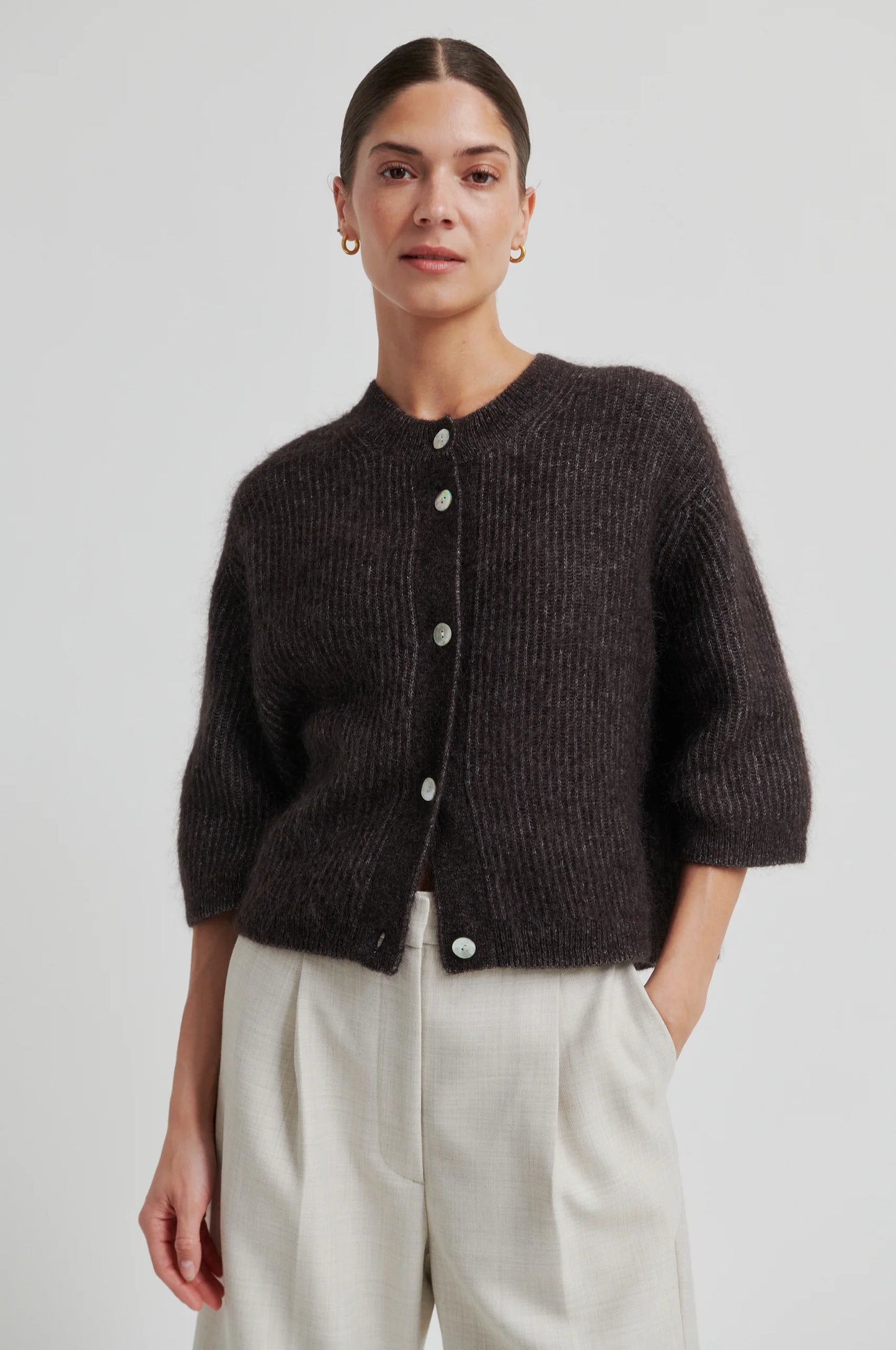 Second Female Andrea Chocolate Torte Cardigan