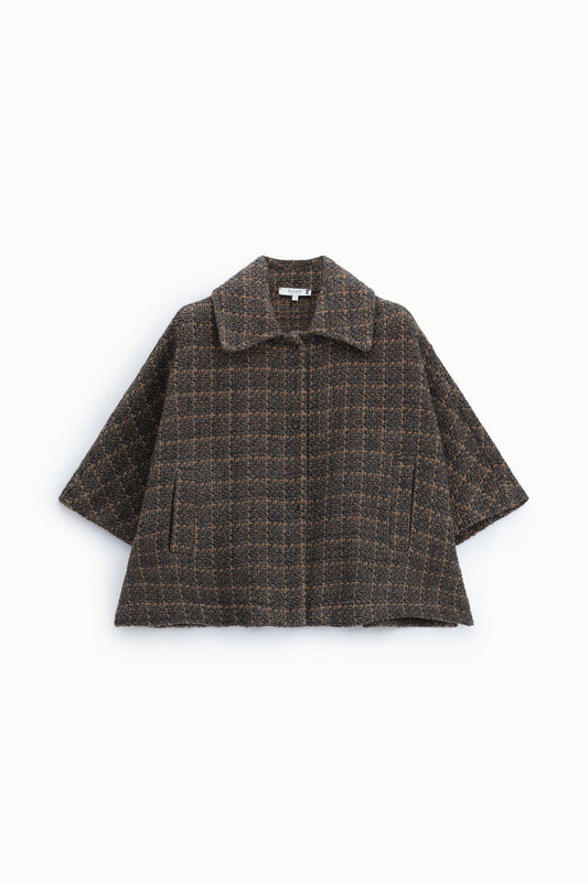 Please Cape Grigio/Cammello Jakke