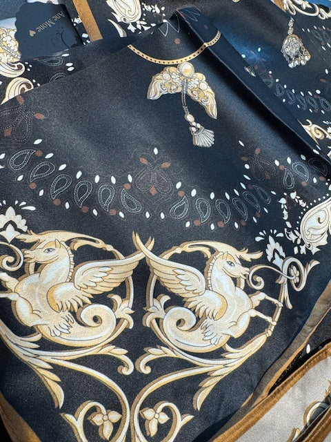 Ane Mone Bonita Black Silke Skjerf