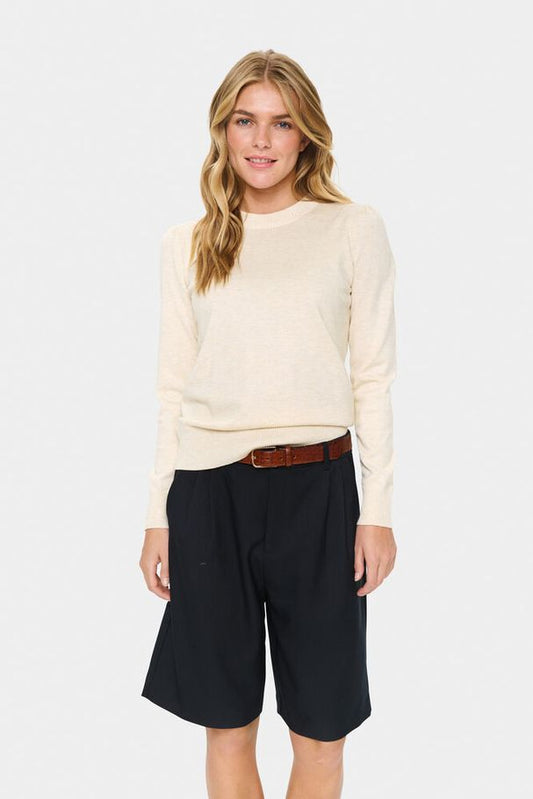 Saint Tropez Mila Brown Rice Melange Genser