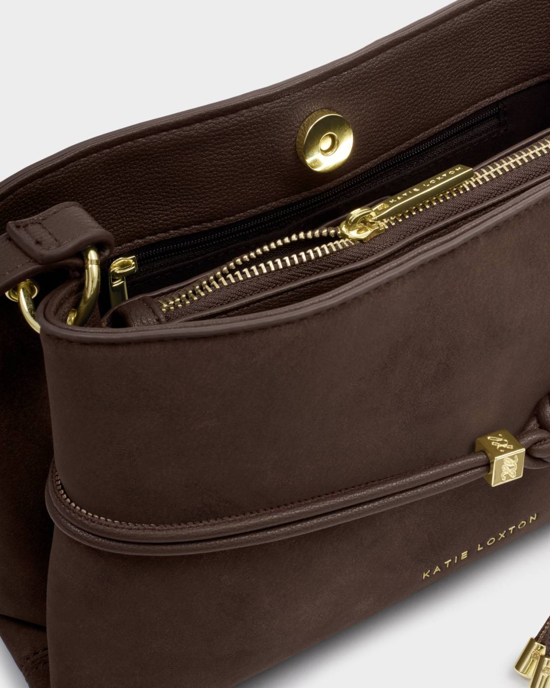 Katie Loxton Orin Top Handle Chocolate Crossbody