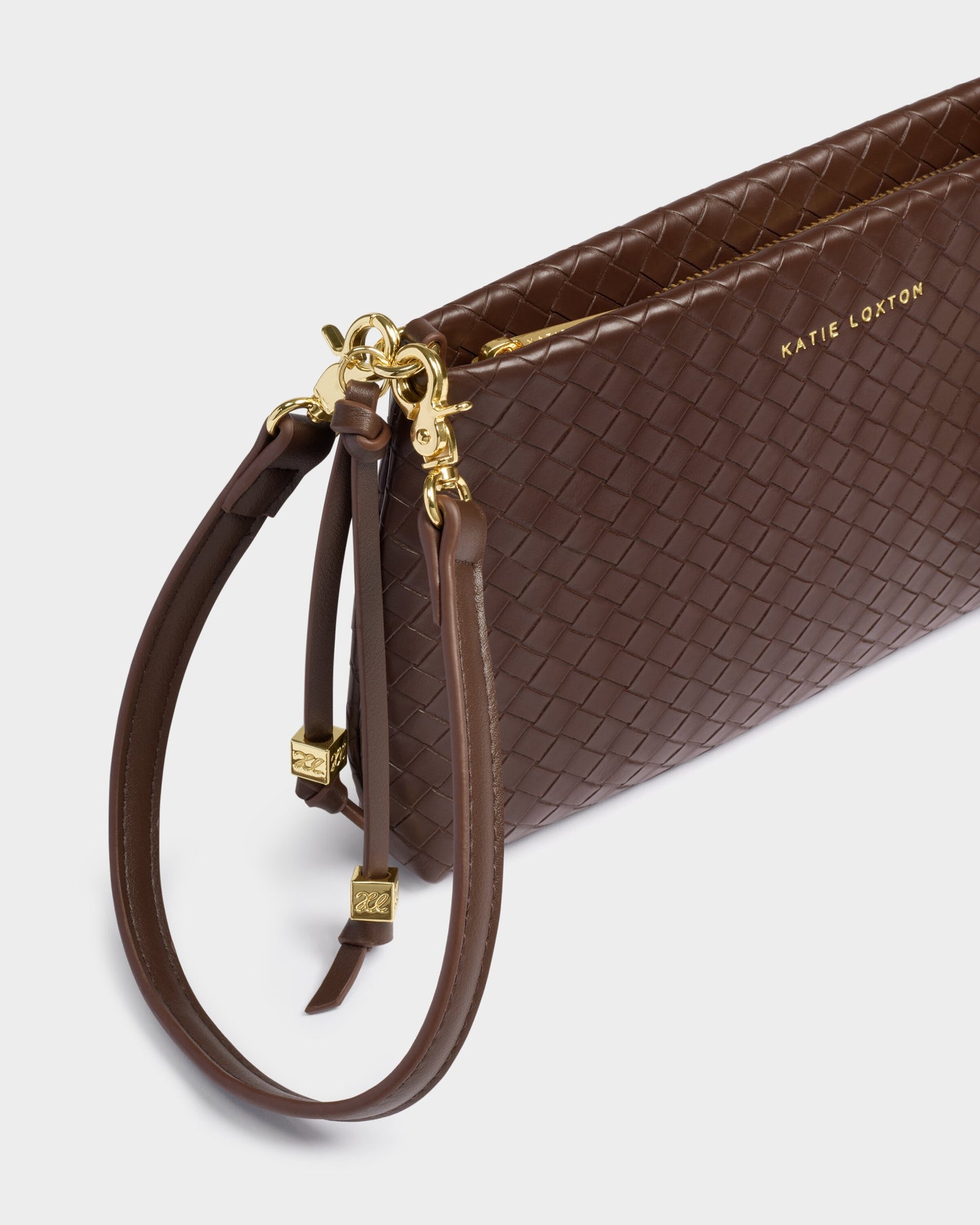 Katie Loxton Nova Small Dark Choclate Woven Bag