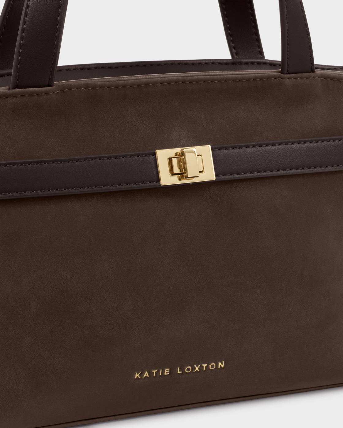 Katie Loxton Orin Top Handle Chocolate Bag