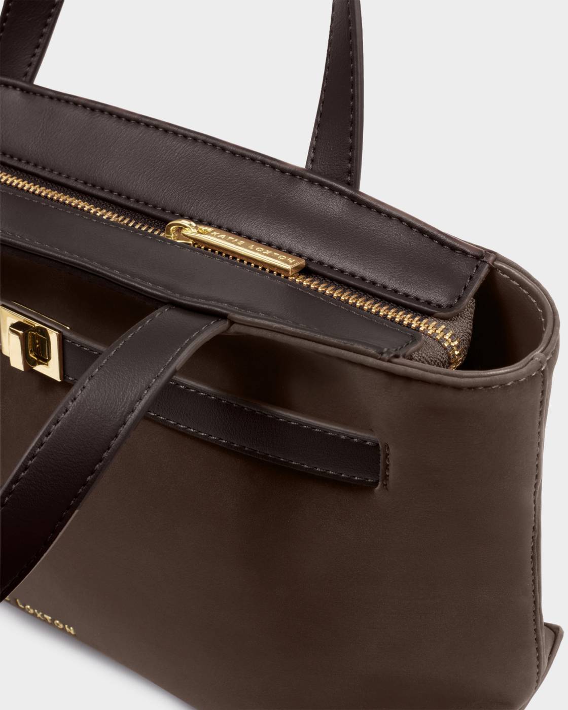 Katie Loxton Orin Top Handle Chocolate Bag