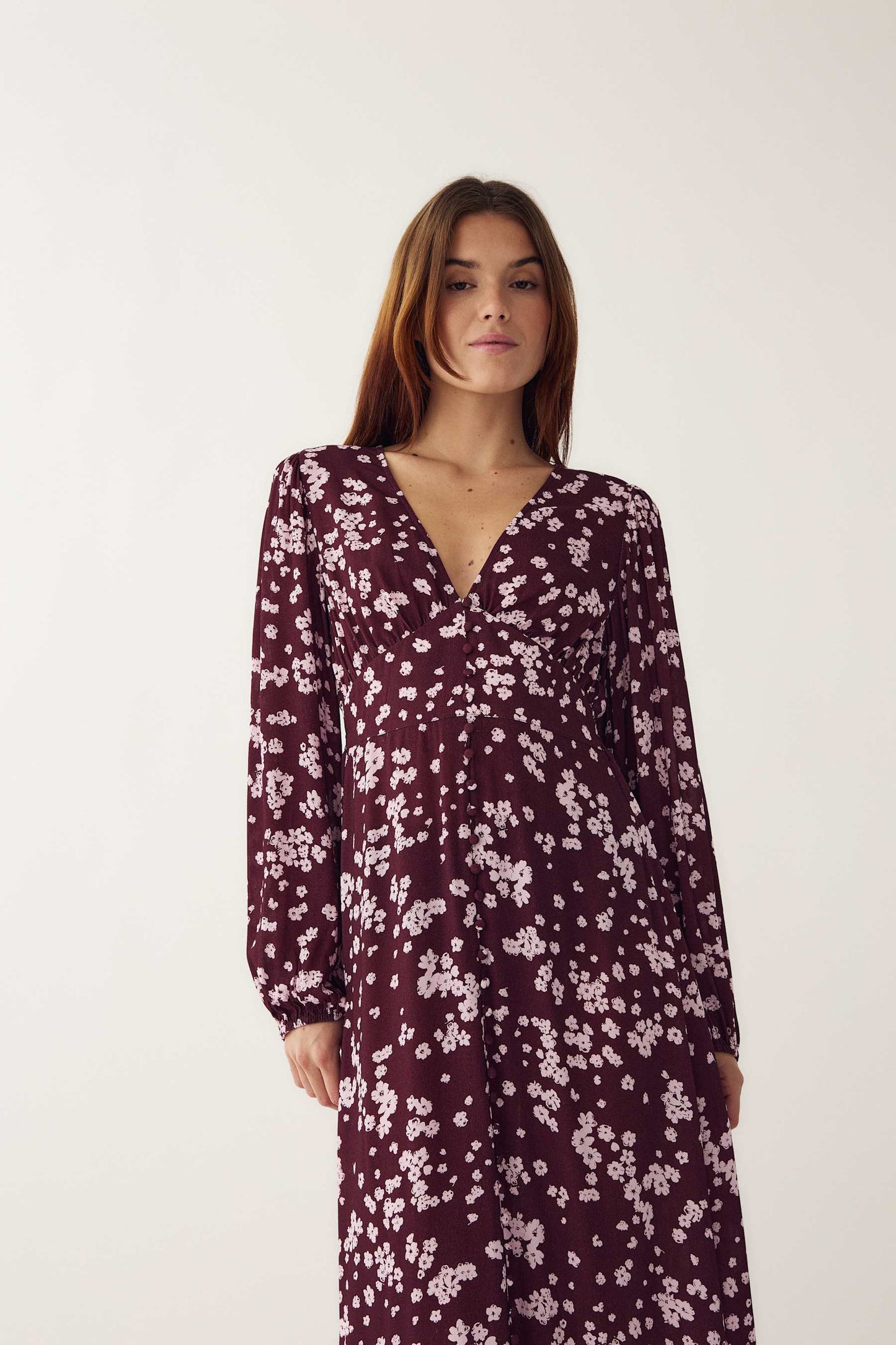 Noella N-Lilith Deja Burgundy Print Maxi Dress