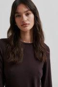 Second Female Matima O-Neck Chocolate LS Tee